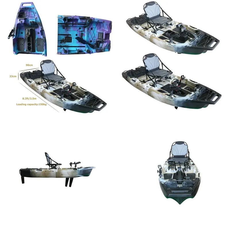 Fishing Kayak Pedal Drive - 8-футовый модульный одноместный каяк с педальным