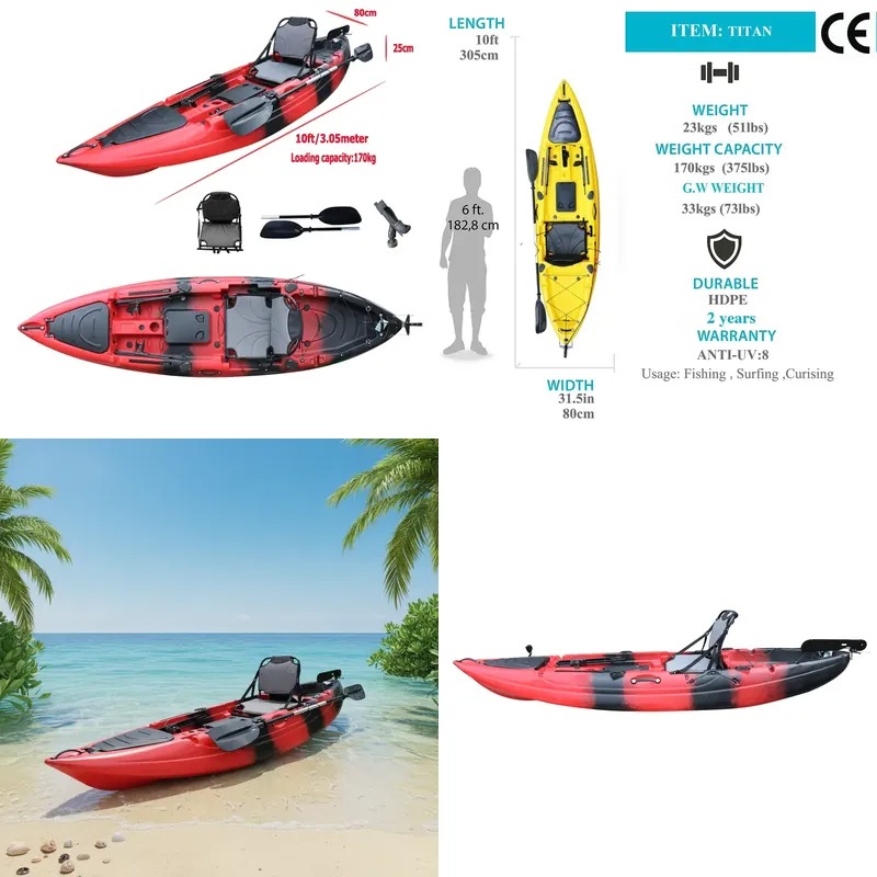 10-футовый одноместный рыболов – обзор и цена Fishing Kayak Seat